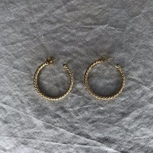 Rivka Friedman 18k Brass cable hoops 1.5”